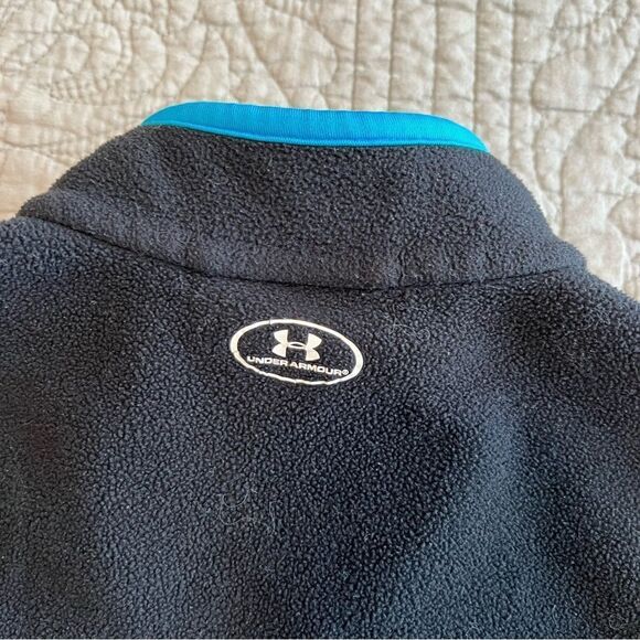 ✨ Under Armour Girl’s Black Blue Fleece 7 - Picture 6 of 6